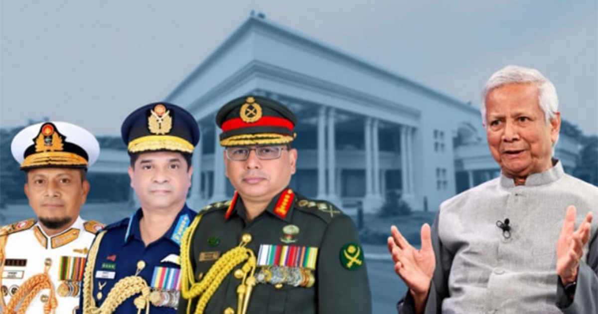 হঠাৎ যমুনায় প্রধান উপদেষ্টার সঙ্গে তিন বাহিনী প্রধানের বৈঠক