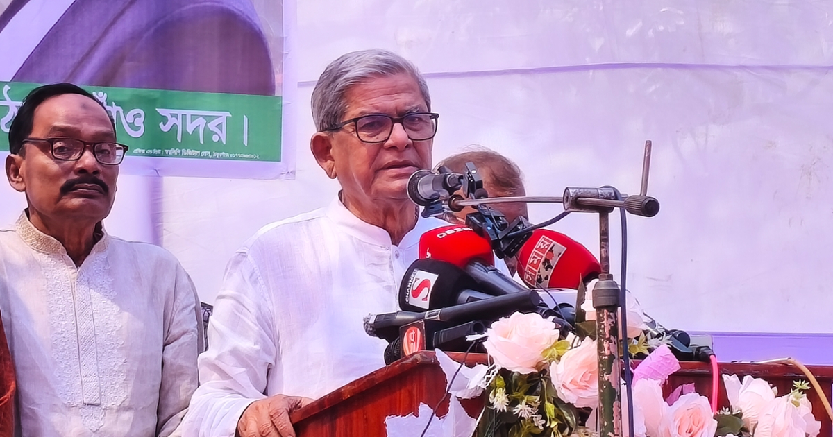 হিন্দু-মুসলমান ভাই ভাই, ধানের শীষে ভোট চাই : মির্জা ফখরুল