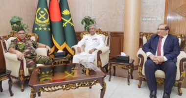 সেনাপ্রধানের সঙ্গে পাকিস্তান নৌবাহিনী প্রধানের সৌজন্য সাক্ষাৎ