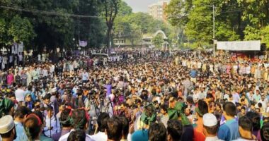 ‘আলু না গণভোট’ স্লোগানে উত্তাল ঢাকা বিশ্ববিদ্যালয়