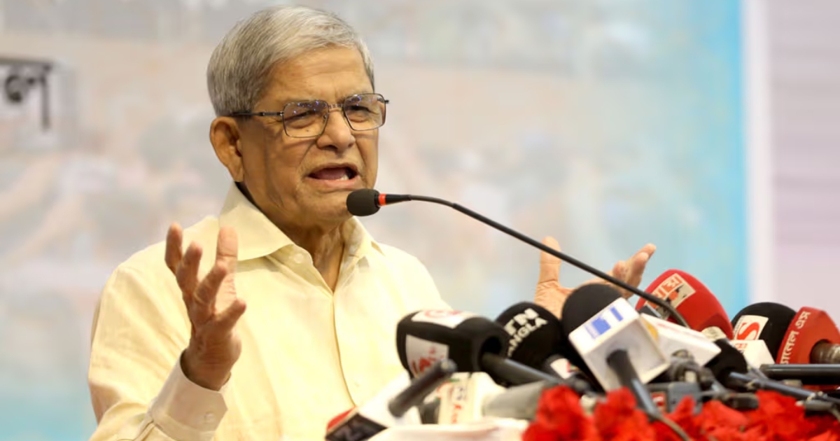 বাংলাদেশকে ব্যর্থ রাষ্ট্র করতে না চাইলে গণতন্ত্র প্রতিষ্ঠা করতে হবে : মির্জা ফখরুল