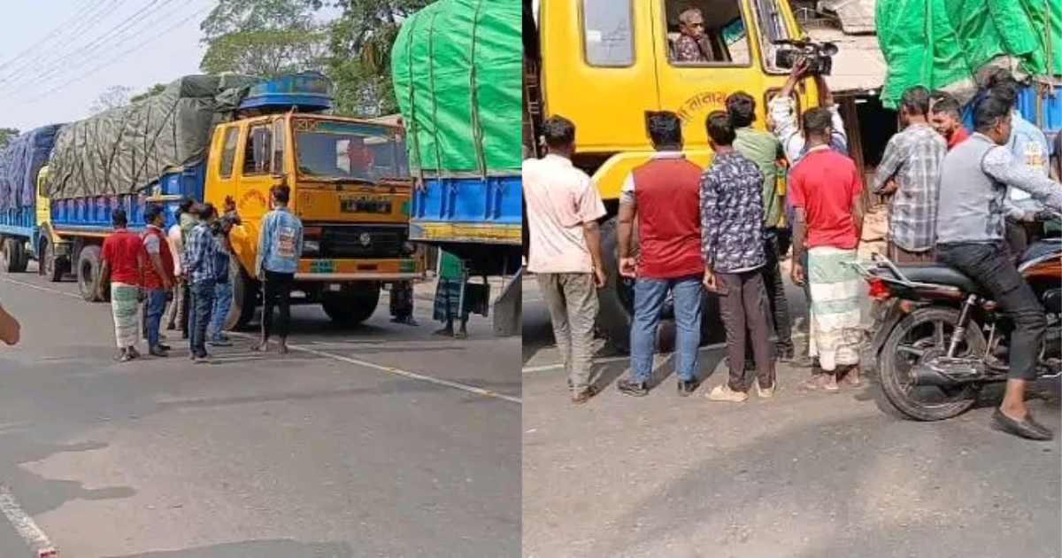 ভোলায় রুট ব্যবহার করে বহিরাগত যানবাহন চলাচল বন্ধ করেছে আন্দোলনকারীরা