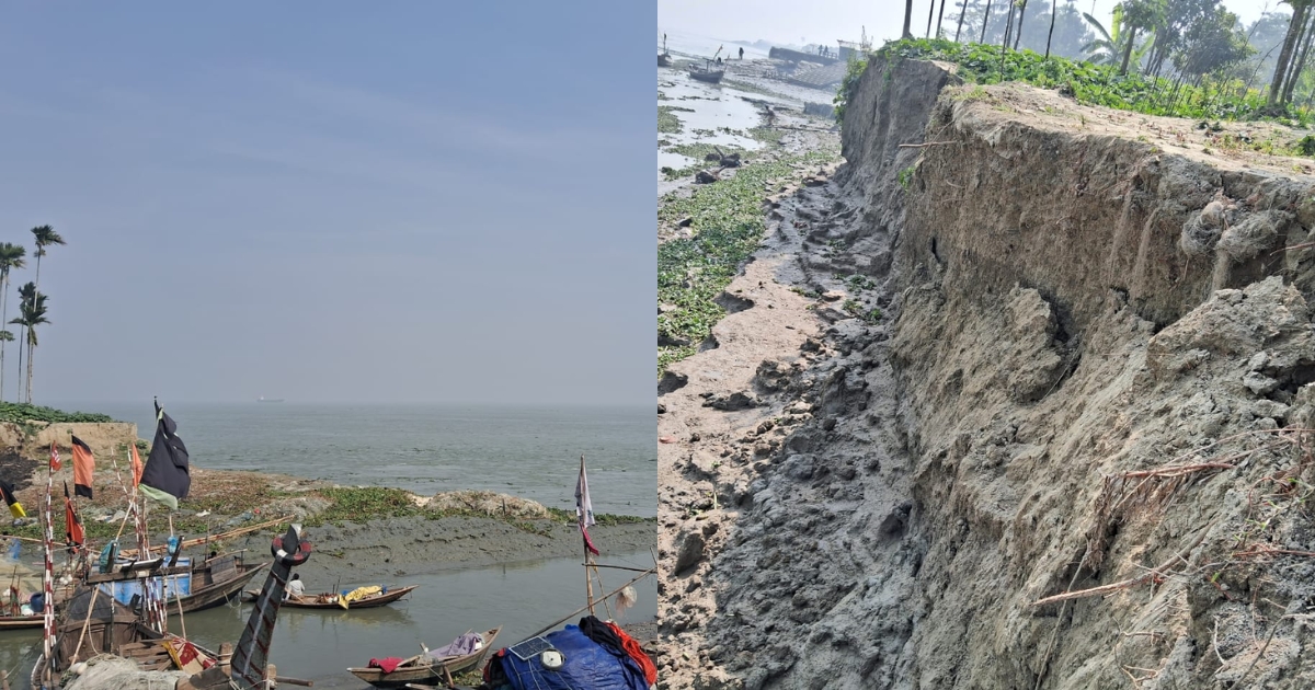 মেঘনার তীব্র ভাঙনে হুমকিতে জেলা শহর, জরুরি টেকসই বাঁধ চান এলাকাবাসী