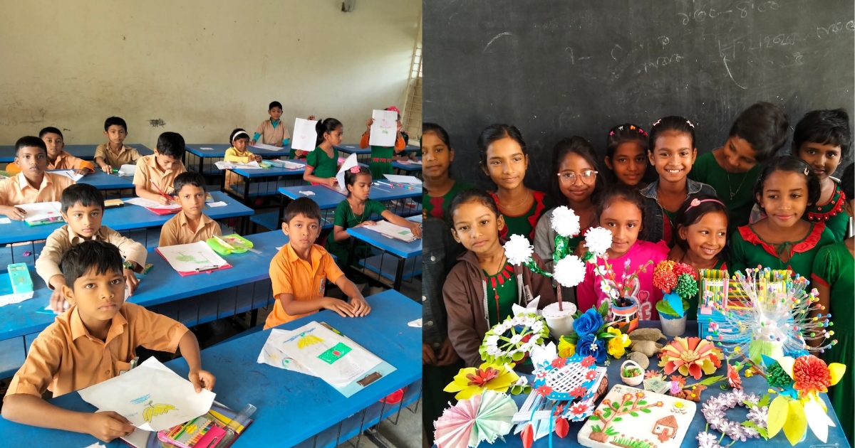 বার্ষিক পরীক্ষা দিতে পেরে উচ্ছ্বসিত প্রাথমিকের শিক্ষার্থীরা