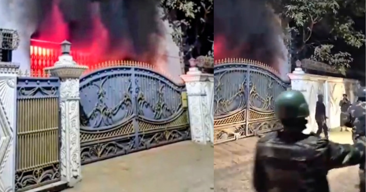 হাদীর হত্যার প্রতিবাদে বান্দরবানে সাবেক আওয়ামী মন্ত্রীর বাড়িতে আগুন দিল বিক্ষুব্ধ ছাত্র জনতা