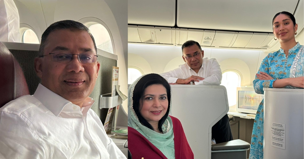 দুপুর ১২টায় স্বপরিবারে ঢাকায় পৌঁছাবেন তারেক রহমান