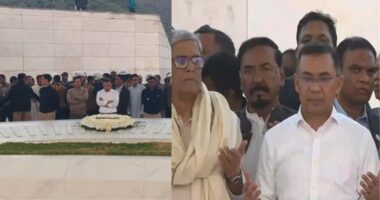 শহীদ জিয়াউর রহমানের কবর জিয়ারত করলেন তারেক রহমান