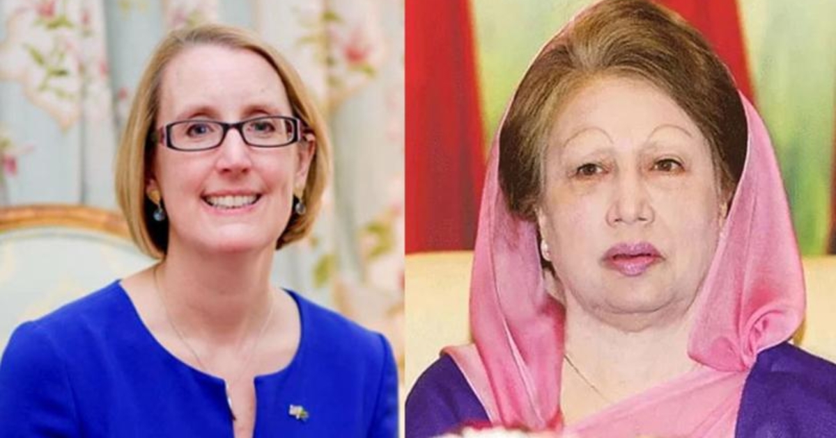 বেগম খালেদা জিয়াকে দেখতে এভারকেয়ার  হাসপাতালে ব্রিটিশ হাইকমিশনার সারাহ কুক