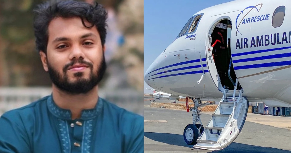 হাদিকে ব্যাংকক হাসপাতালে নেওয়ার জন্য এয়ার অ্যাম্বুলেন্স প্রস্তুত