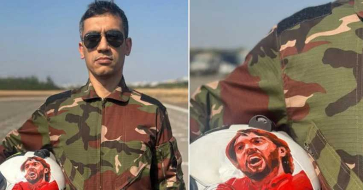 হাদির ছবি আঁকা হেলমেট পরে আকাশ থেকে  ঝাঁপ দিলেন আশিক চৌধুরী