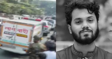 শহীদ শরিফ ওসমান হাদির লাশ মানিক মিয়া অ্যাভিনিউতে নেওয়া হচ্ছে