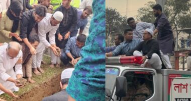 ‘হাদি ভাই, আমাদের রেখে তুমি একা কোথায় চলে যাচ্ছো,  ..! : মরদেহ নামানোর মুহূর্তে ভেঙে পড়ল সহযোদ্ধারা