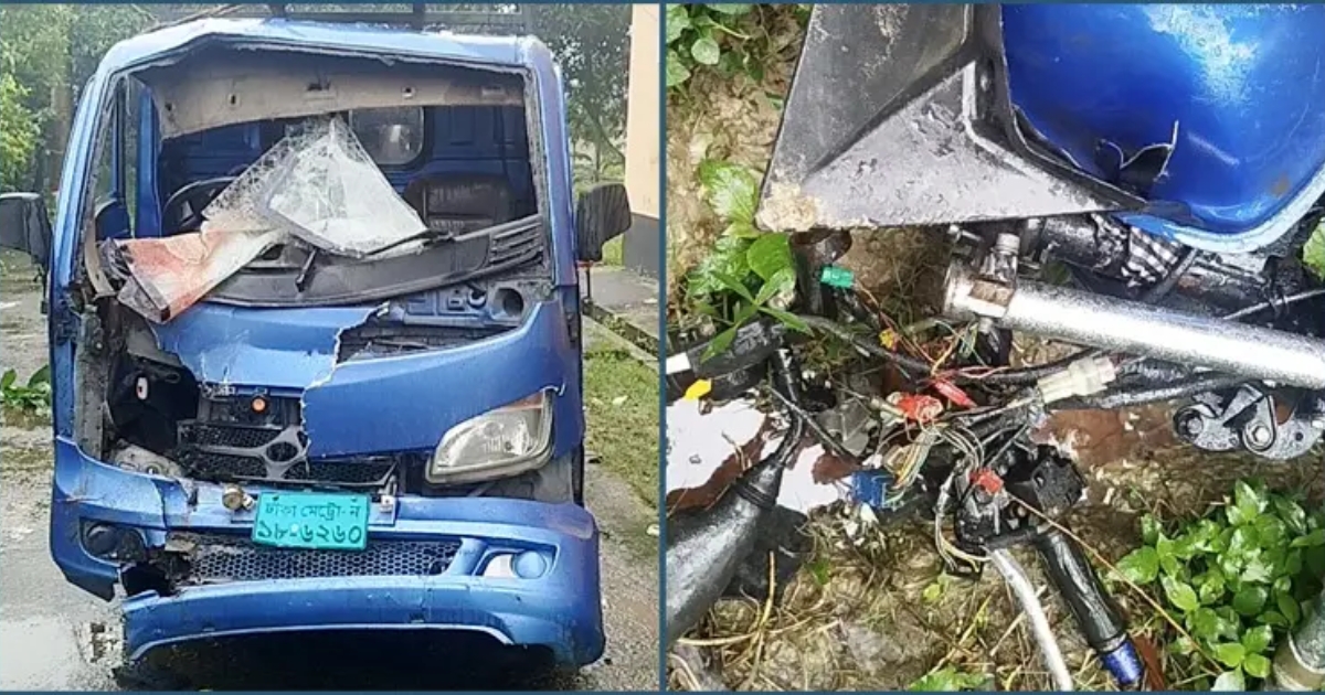 মেহেরপুরে ট্রাক চাপায় মোটরসাইকেল আরোহী নিহত, চালক গুরুতর আহত