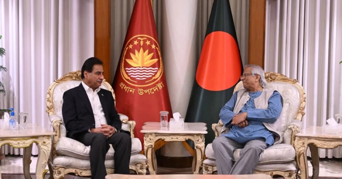 প্রধান উপদেষ্টার সঙ্গে পাকিস্তানের জাতীয় পরিষদ স্পিকার সরদার আয়াজ সাদিকের সাক্ষাৎ