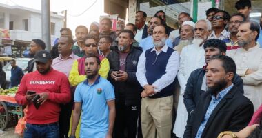 তারেক রহমানের স্বদেশ প্রত্যাবর্তন উপলক্ষে নবীগঞ্জ বিএনপির স্বাগত মিছিল ও পথসভা