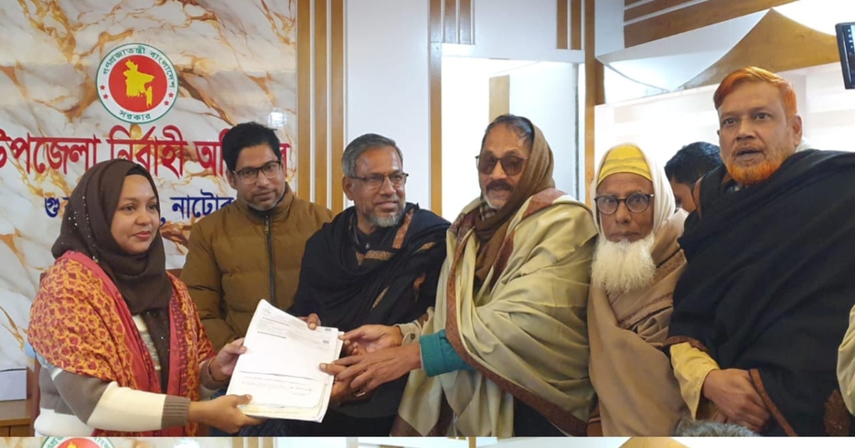 নাটোর-৪ আসনে প্রার্থীদের মনোনয়নপত্র দাখিল