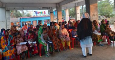 গ্রামে গ্রামে মহিলাদের কাছে ধানের শীষের পক্ষে গণসংযোগ বাগেরহাট জেলা মহিলাদলের