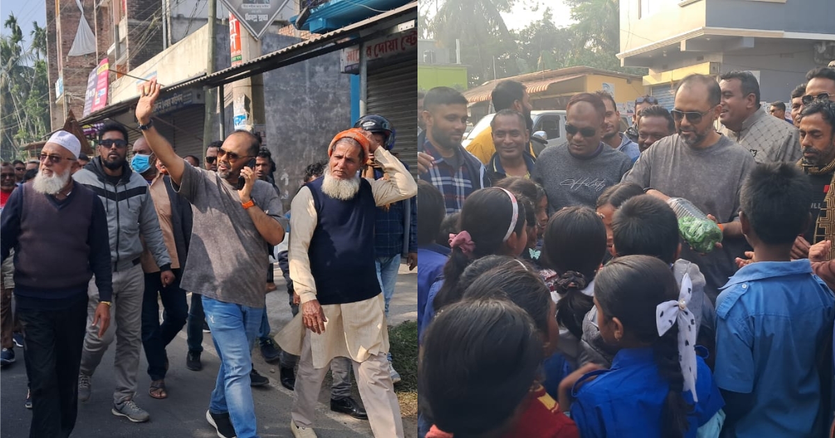 বাবার সালাম পৌঁছে দিতে বাগেরহাটে মেহেদী হাসান প্রিন্সের সৌজন্য সাক্ষাৎ