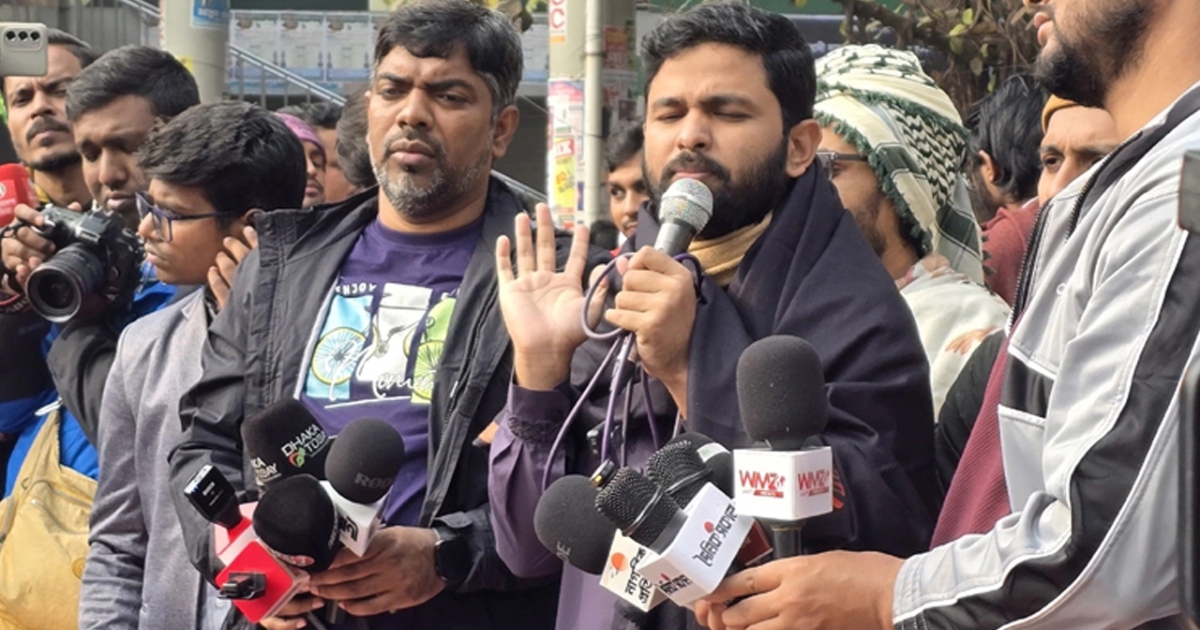 ওসমান হাদি হত্যাকাণ্ডের বিচার না হওয়া পর্যন্ত রাজপথে থাকবে ইনকিলাব মঞ্চ