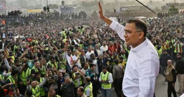 দীর্ঘ ২১ বছর পর তারেক রহমানের আগমনে উত্তাল সিলেট, জনসভায় মানুষের ঢল