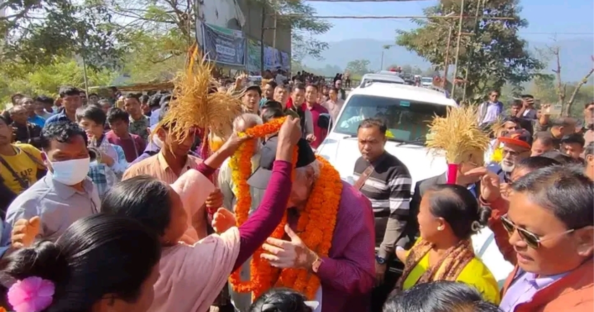 আনুষ্ঠানিকভাবে দুর্গম থানচি উপজেলা থেকে নির্বাচনী প্রচারণা শুরু করলেন রাজপুত্র সাচিং প্রু জেরী
