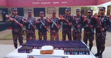 বিজিবি'র যৌথ অভিযান বিপুল পরিমাণ ভারতীয় মাদক জব্দ