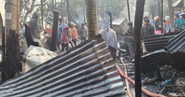 ভয়াবহ অগ্নিকাণ্ডে মুন্সিগঞ্জে ৬ পরিবারের সর্বস্ব পুড়ে ছাই