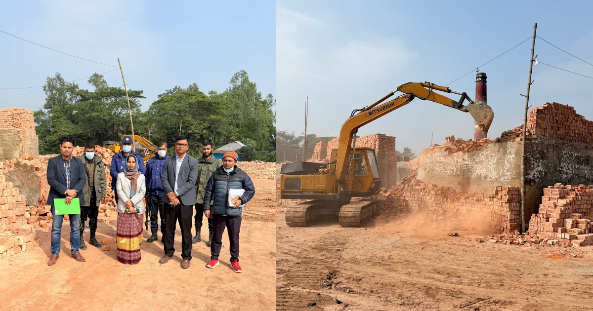 মনোহরগঞ্জে ভ্রাম্যমাণ আদালতের অভিযান উপেক্ষা করে আবারও চালু অবৈধ ইটভাটা