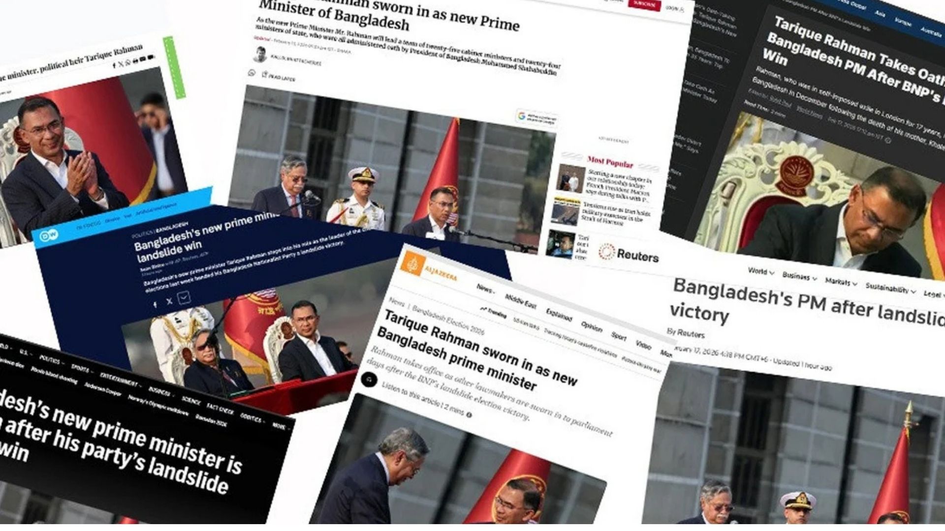 আন্তর্জাতিক গণমাধ্যমে তারেক রহমানের শপথ