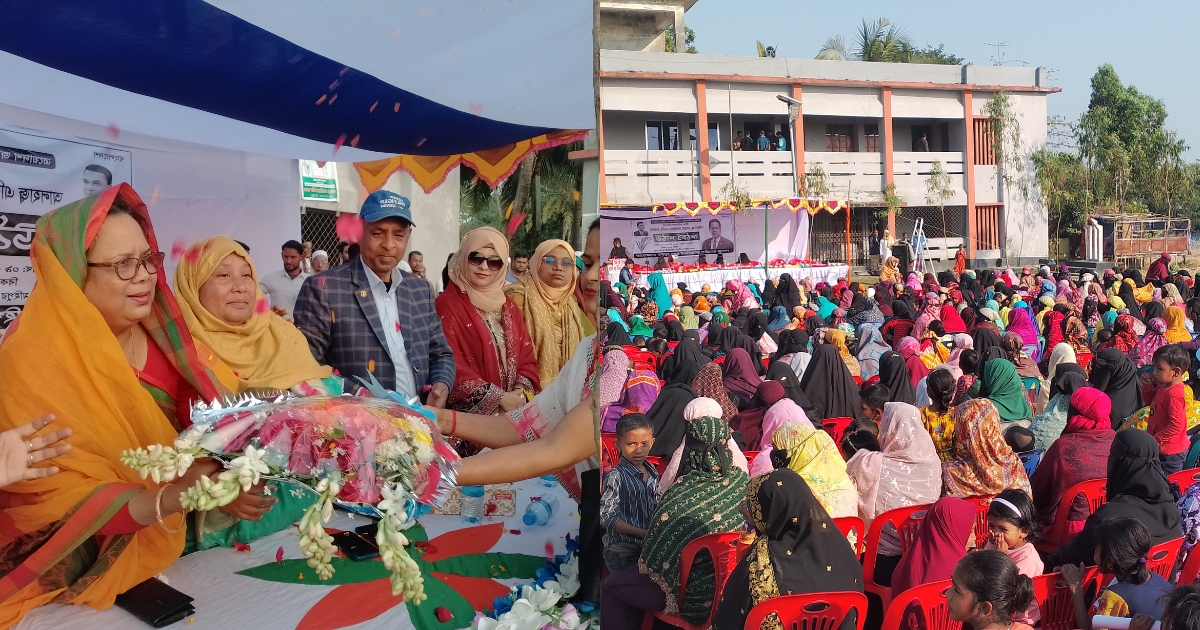 জাতীয়তাবাদী মহিলা দলের উদ্যোগে ধানের শীষের প্রার্থীর পক্ষে নির্বাচনী উঠান বৈঠক