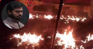 গভীর রাতে পুড়িয়ে দেওয়া হলো ভিপি নুরের নির্বাচনী কার্যালয়