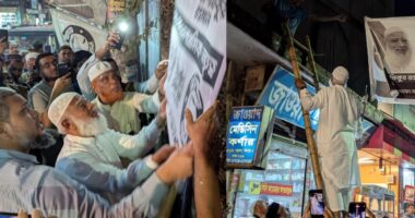 ঢাকা-১৫ আসনের বিভিন্ন এলাকা থেকে নিজ হাতেই নির্বাচনী ব্যানার সরালেন জামায়াত আমির