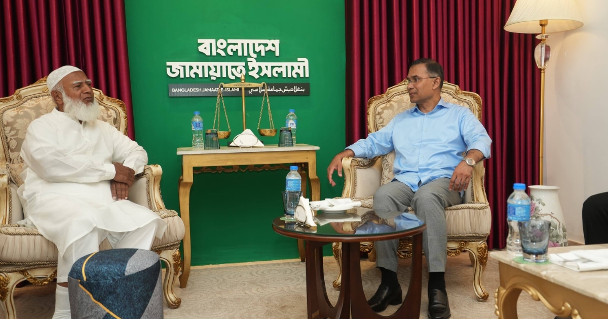 ভবিষ্যৎ প্রধানমন্ত্রী হিসেবে তারেক রহমানকে অগ্রিম অভিনন্দন জামায়াত আমিরের