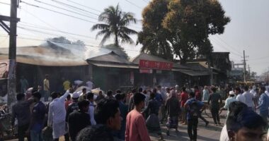 তারাকান্দায় ভয়াবহ অগ্নিকাণ্ডের ঘটনায় প্রায় ৫০ লক্ষ টাকার ক্ষয়ক্ষতির শিকার