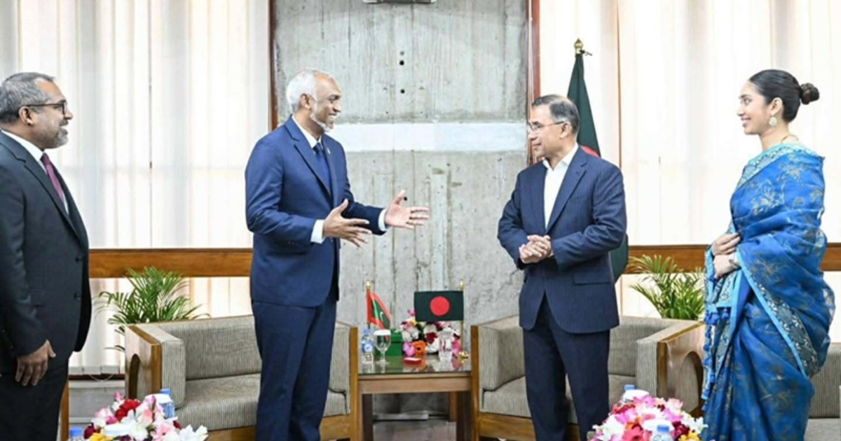 প্রধানমন্ত্রীর সঙ্গে মালদ্বীপের রাষ্ট্রপতির সাক্ষাৎ , পাশে ছিলেন জাইমা রহমান