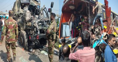 ফুলপুরে সেনাবাহিনীর গাড়ি ও বাস সংঘর্ষে সেনাসদস্যসহ নিহত - ২ , আহত - ১১ জন