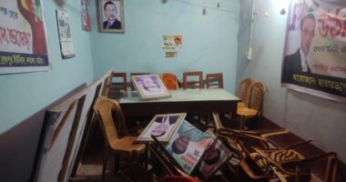 নাটোরে বিএনপির অফিস ভাংচুর, অভিযোগ আওয়ামীলীগের বিরুদ্ধে