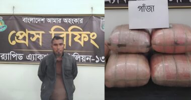 লালমনিরহাটে র‍্যাবের অভিযানে ৫৭ কেজি গাঁজাসহ কারবারি গ্রেফতার
