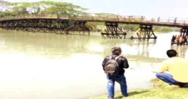 গলাচিপায় গজালিয়া-ডাকুয়া সংযোগ সেতুর বেহাল দশা, জীবনের ঝুঁকি নিয়ে পারাপার