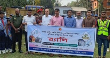 নলডাঙ্গায় দুর্যোগ প্রস্তুতি দিবস উপলক্ষে ভূমিকম্প ও অগ্নিকান্ড বিষয়ক মহড়া ও র‍্যালী অনুষ্ঠিত
