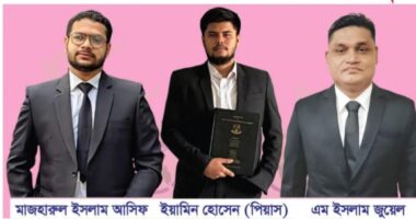 লালমোহনের তিন কৃতি সন্তান বার কাউন্সিল কর্তৃক আইনজীবী হিসেবে তালিকাভুক্ত