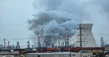 ইরানের হামলায় ইসরাইলের তেল শোধনাগারে আগুন