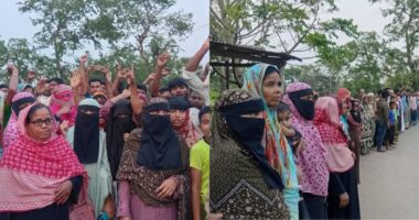 মাদক বিক্রিতে বাধা দেওয়ায় ব্যবসায়ীকে কুপিয়ে জখম, বিচারের দাবিতে মানববন্ধন