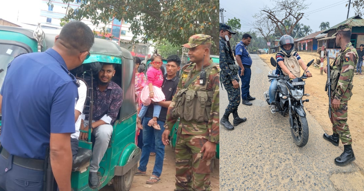 জ্বালানি তেল সংকট ও অতিরিক্ত ভাড়া আদায়ের বিরুদ্ধে সেনাবাহিনী-পুলিশের যৌথ অভিযান