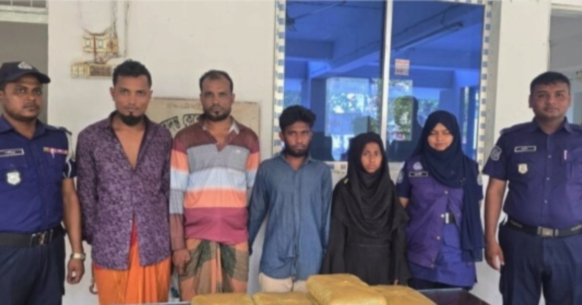 কলাপাড়ায় ১২ কেজি গাঁজাসহ নারীসহ চার মাদক কারবারি আটক