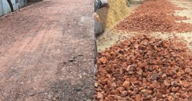 সাড়ে ৩ কোটি টাকার সড়কে নিম্নমানের সামগ্রী ব্যবহারের অভিযোগ