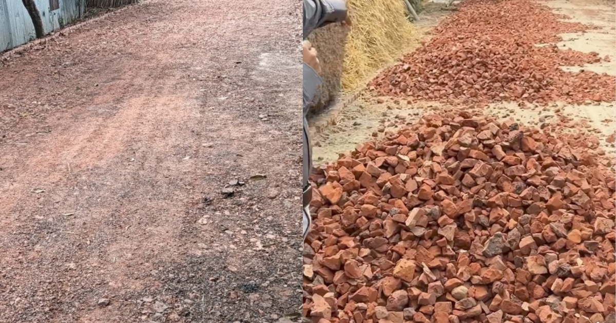 সাড়ে ৩ কোটি টাকার সড়কে নিম্নমানের সামগ্রী ব্যবহারের অভিযোগ