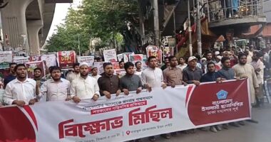 গণভোটের রায় বাস্তবায়নে সরকারের গড়িমসির প্রতিবাদে রাজধানীতে শিবিরের বিক্ষোভ