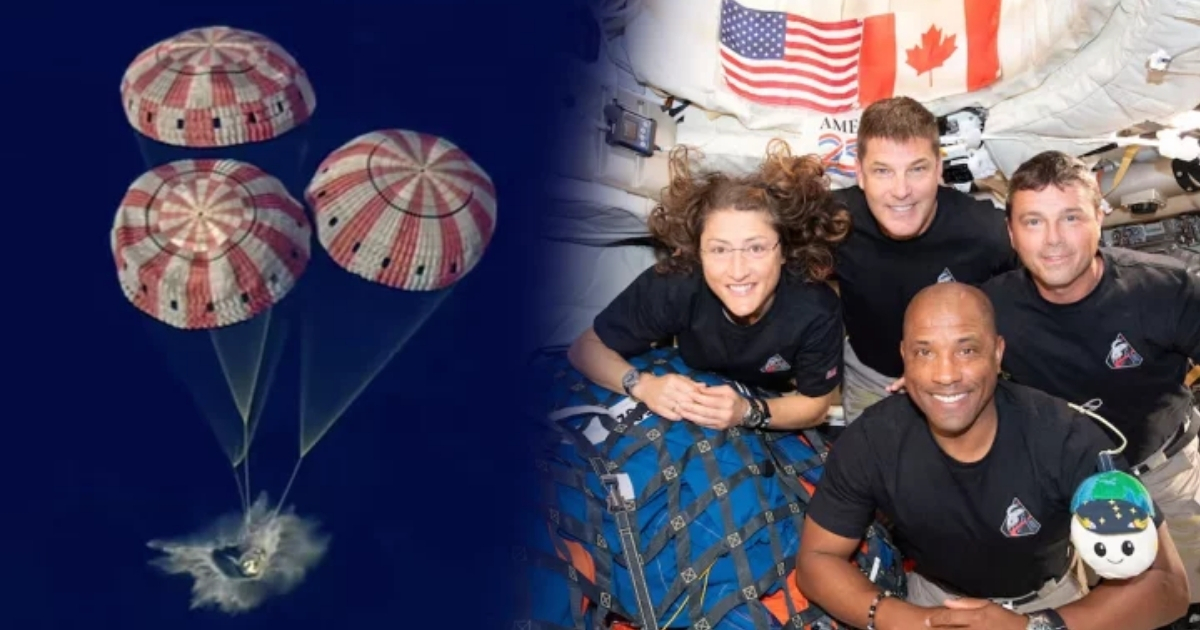 চাঁদ জয় ও বিশ্বরেকর্ড গড়ে নিরাপদে পৃথিবীতে চার নভোচারী