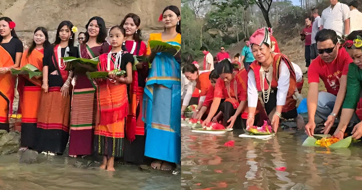 সাঙ্গু নদীতে ফুল ভাসিয়ে আনুষ্ঠানিকভাবে শুরু হলো চাকমা ও তঞ্চঙ্গ্যা জনগোষ্ঠীর বিজু ও বৈসু উৎসব